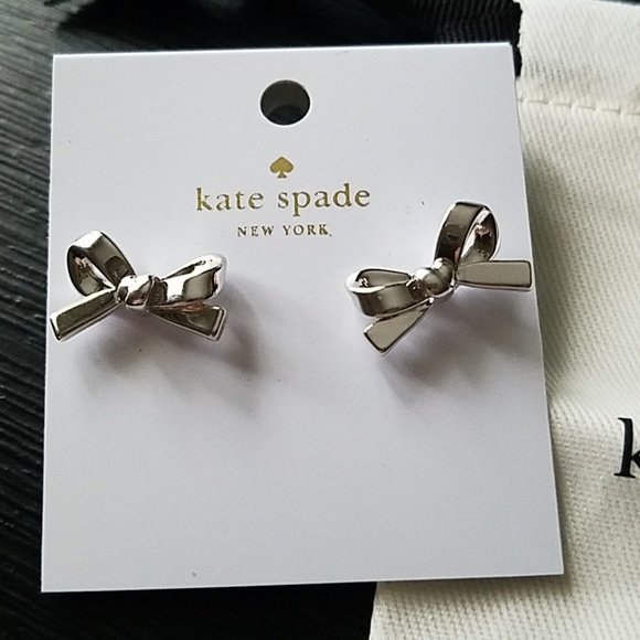 🎁 NWT Kate Spade Bow Earrings - Picture 2 of 2